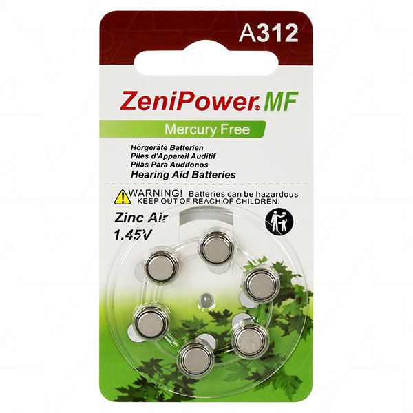 1.4V 140mAh Hearing Aid Battery