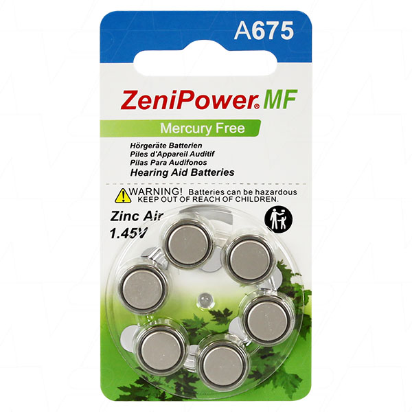 1.4V 600mAh Hearing Aid Battery