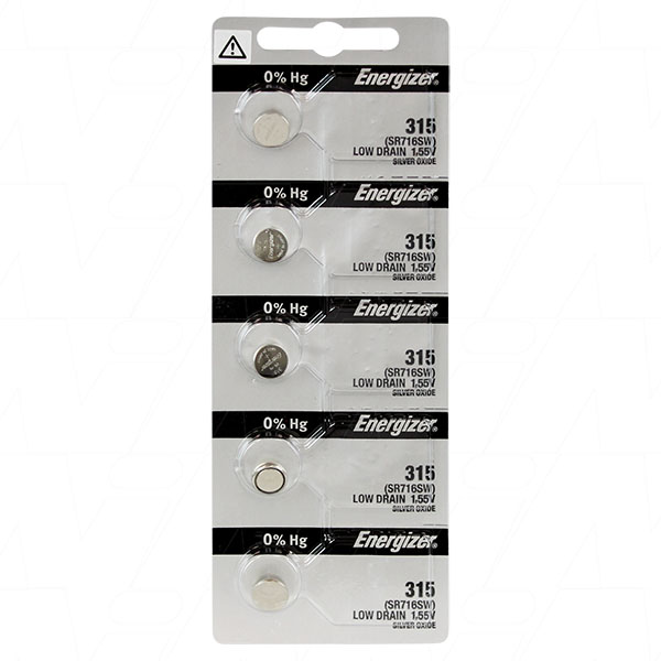 1.55V 23mAh Silver Oxide Watch Battery (SR716SW)