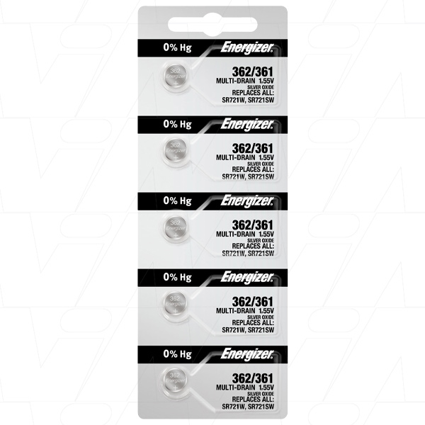 1.55V 27mAh Silver Oxide Watch Battery (SR721W, SR721SW)
