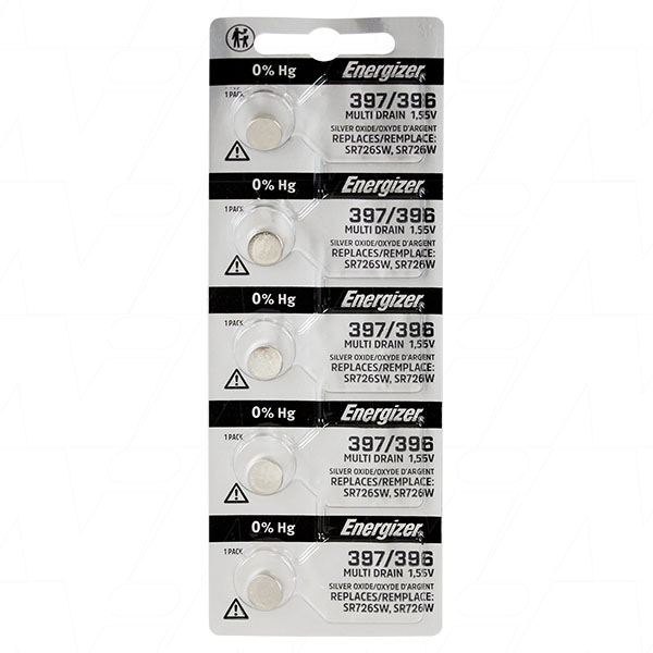 1.55V 31mAh Silver Oxide Watch Battery (SR726W, SR726SW)