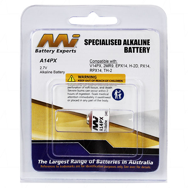 2.7V 110mAh Alkaline Battery PX14 H2D