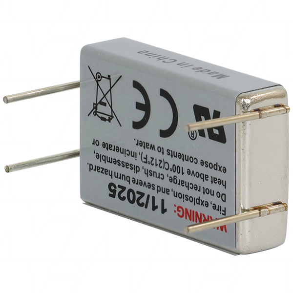 3.5V 750mAh Thionyl Chloride Keeper Lithium Cell with Axial Leads