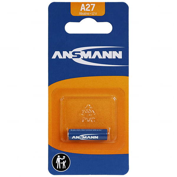 A27 12V Alkaline Button Battery Blister of 1 1516-0001