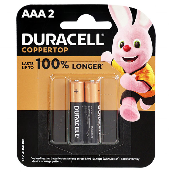 Coppertop 1.5V AAA Alakline Blister of 2