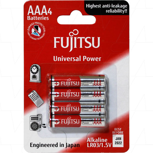 Universal Power 1.5V AAA Alkaline Blister of 4