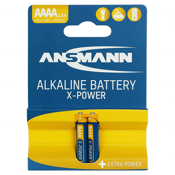X-Power 1.5V AAAA Mini Alkaline Blister of 2 1510-0005-BP2